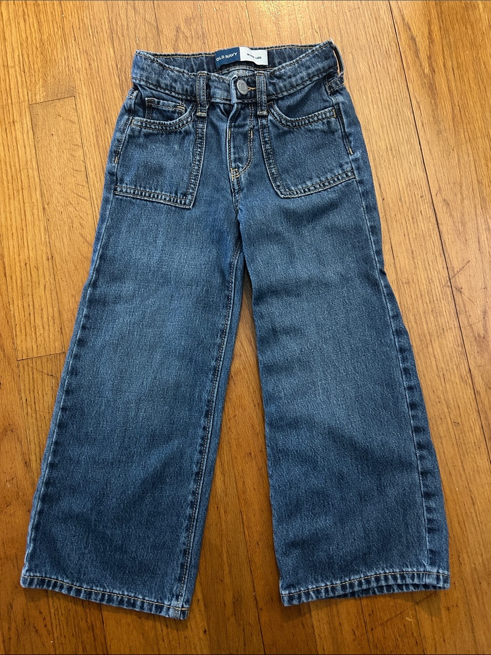 Old Navy Kids Wide-Leg Denim Jeans in Dark Blue